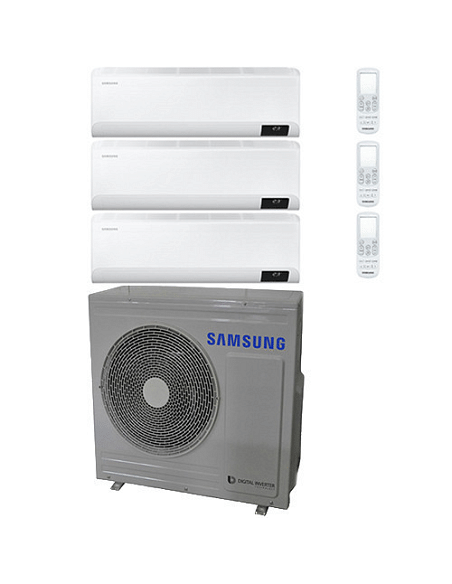 Climatizzatore Condizionatore Samsung CEBU R32 Wifi Trial Split Inverter 9000 + 9000 + 9000 BTU con U.E. AJ080TXJ4KG/EU NOVIT...