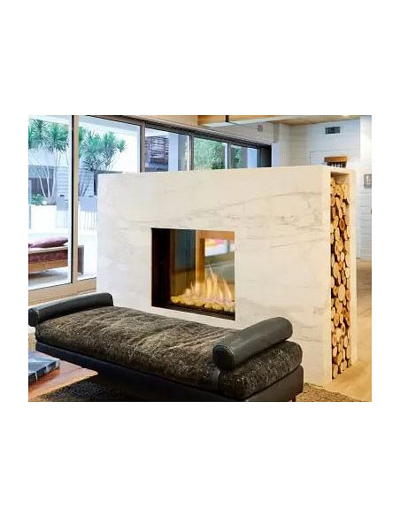 Camino a gas Luxury British Fires Serie Linea 40 TUNNEL CON TELECOMANDO SYMAX MULTIFUNZIONE, ECO MODE - Climaway