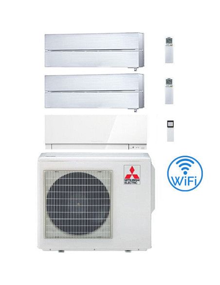 Climatizzatore Condizionatore Mitsubishi Kirigamine Style Bianco più Kirigamine Zen Bianco Trial Split R32 Inverter 9000 + 90...