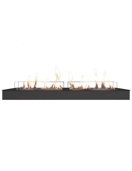 Bruciatore Bioetanolo Manuale British Fires Serie 11814L NERO CON BORDO 118X14 INCASSO - Climaway