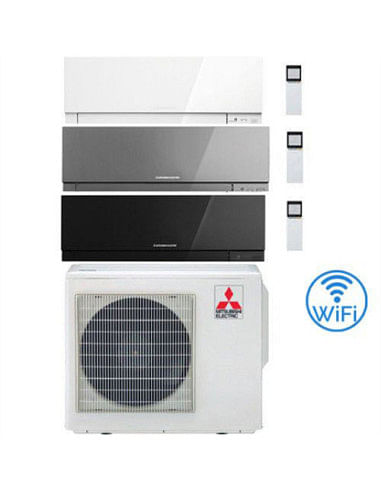 Climatizzatore Condizionatore Mitsubishi Kirigamine Zen Wifi Bianco - Nero - Silver Trial Split Inverter 7000 + 9000 + 12000 ...