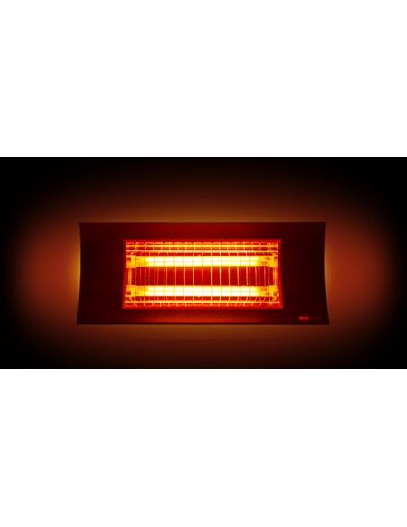 Riscaldamento decorativo da esterno Radialight OASI lampada riscaldante infrarossi 1000-2000 W colorazione nera SQBAL001 - Cl...