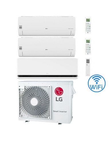 Climatizzatore Condizionatore LG Libero Smart + Dualcool Deluxe R32 Wifi Trial Split Dual Inverter 7000 + 9000 + 12000 BTU co...