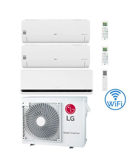 Climatizzatore Condizionatore LG Libero Smart + Dualcool Deluxe R32 Wifi Trial Split Dual Inverter 7000 + 9000 + 12000 BTU co...