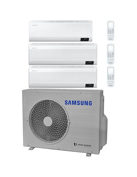 Climatizzatore Condizionatore Samsung Cebu + WINDFREE AVANT R32 Wifi Trial Split Inverter 7000 + 9000 + 12000 BTU con U.E. AJ...