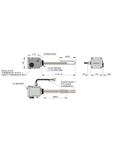RISCALDATORE ELETTRICO MONOFASE 230V 3000W L 320mm - SMA820000500 - Climaway