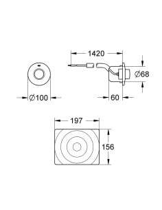 Grohe SURF azionamento pneumatico, finitura cromo 37059000 - Climaway 2