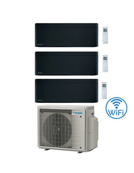 Climatizzatore GARANZIA ITALIA Daikin Stylish Black WiFi Trial Split Inverter 9000 + 9000 + 12000 BTU con U.E. 3MXM68A9 Class...