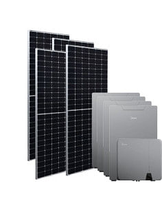 Kit fotovoltaico da 6 kW composto da Inverter Ibrido MIDEA MHELIOS FLEX-A da 6 KW e pacco batteria da 40kWh MIDEA + nº14 pann...