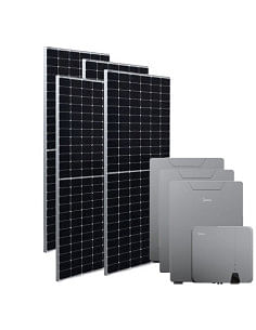 Kit fotovoltaico da 6 kW composto da Inverter Ibrido MIDEA MHELIOS FLEX-A da 6 KW e pacco batteria da 30kWh MIDEA + nº14 pann...