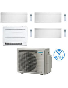 Climatizzatore GARANZIA ITALIA Daikin Stylish Bianco + Console WiFi Quadri Split Inverter 9000 + 9000 + 9000 + 12000 BTU con ...