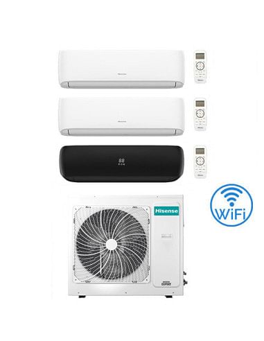 Climatizzatore Condizionatore Hisense Hi Comfort + Apple Pie PRO Wifi R32 Trial Split Inverter 9000 + 9000 + 12000 BTU con U....