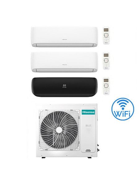 Climatizzatore Condizionatore Hisense Hi Comfort + Apple Pie PRO Wifi R32 Trial Split Inverter 9000 + 9000 + 12000 BTU con U....