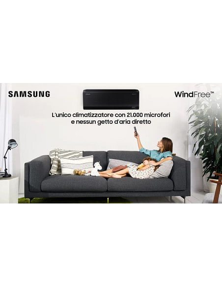 Climatizzatore Condizionatore Samsung unità interna a parete serie Windfree BLACK Wifi 12000 BTU AR70F12C1ABNEU NOVITA' 2025 ...