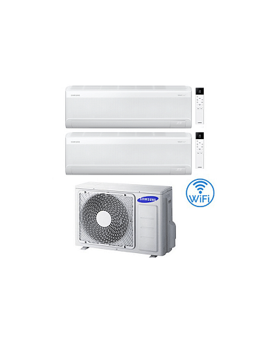 Climatizzatore Condizionatore Samsung Windfree Avant S2 R32 Wifi Dual Split Inverter 12000 + 12000 BTU con U.E. AJ050TXJ2KG/E...
