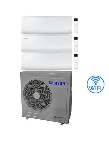 Climatizzatore Condizionatore Samsung CEBU S2 R32 Wifi Trial Split Inverter 7000 + 7000 + 18000 BTU con U.E. AJ068TXJ3KG/EU N...