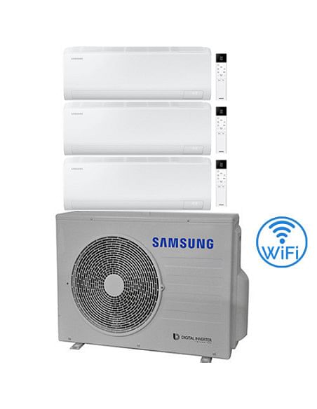 Climatizzatore Condizionatore Samsung CEBU S2 R32 Wifi Trial Split Inverter 7000 + 9000 + 18000 BTU con U.E. AJ068TXJ3KG/EU N...