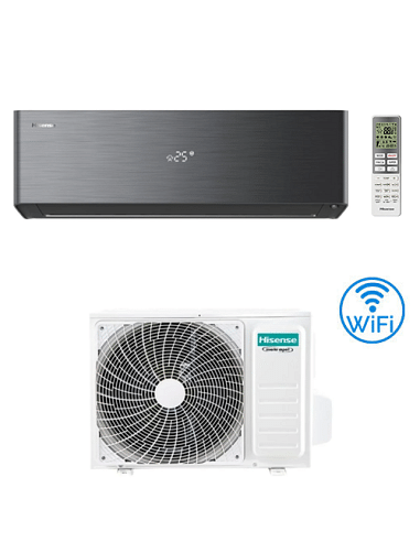 Climatizzatore Condizionatore Hisense Energy Pro X BLACK R32 Wifi 9000 BTU QH25XV4BG INVERTER Classe A+++/A+++ NOVITA' 2025 -...