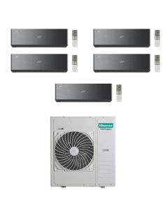 Climatizzatore Condizionatore Hisense Energy Pro X BLACK Wifi R32 Penta Split Inverter 9000 + 9000 + 9000 + 9000 + 12000 BTU ... 2