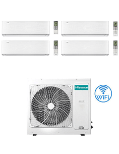 Climatizzatore Condizionatore Hisense Energy Pro X Wifi R32 Quadri Split Inverter 9000 + 9000 + 12000 + 18000 BTU con U.E. 4A...