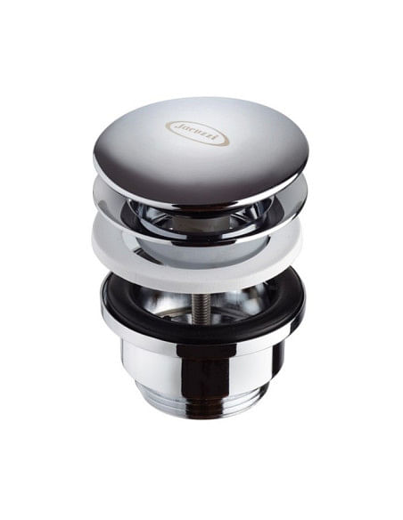 Piletta di scarico Jacuzzi click-clack universale per bidet - lavabo cromo 1751051JA01 - Climaway