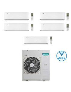 Climatizzatore Condizionatore Hisense Energy Pro X Wifi R32 Penta Split Inverter 9000 + 9000 + 9000 + 9000 + 12000 BTU con U....