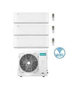 Climatizzatore Condizionatore Hisense Energy Pro X Wifi R32 Trial Split Inverter 9000 + 9000 + 9000 BTU con U.E. 3AMW62U4RJC ...