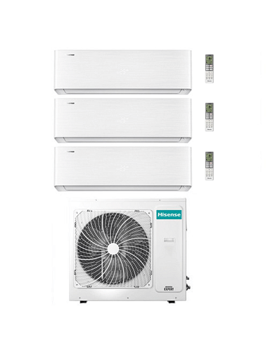 Climatizzatore Condizionatore Hisense Energy Pro X Wifi R32 Trial Split Inverter 9000 + 9000 + 9000 BTU con U.E. 3AMW72U4RJC ...