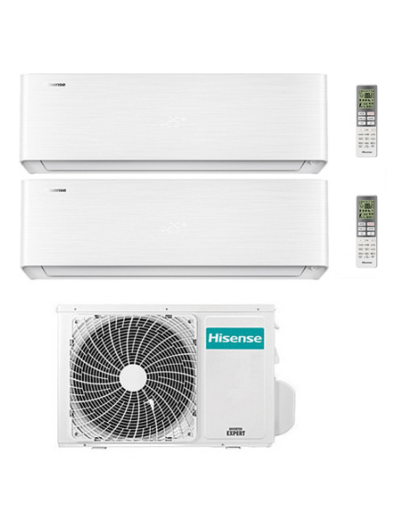 Climatizzatore Condizionatore Hisense Energy Pro X con Wifi R32 Dual Split Inverter 9000 + 9000 BTU con U.E. 2AMW35U4RGC Clas...