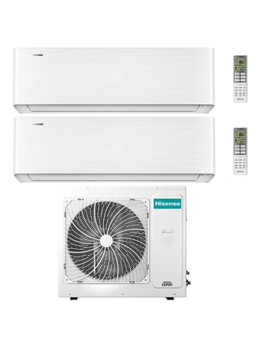 Climatizzatore Condizionatore Hisense Energy Pro X con Wifi R32 Dual Split Inverter 9000 + 12000 BTU con U.E. 3AMW72U4RJC Cla...