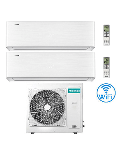 Climatizzatore Condizionatore Hisense Energy Pro X con Wifi R32 Dual Split Inverter 12000 + 18000 BTU con U.E. 3AMW72U4RJC Cl...