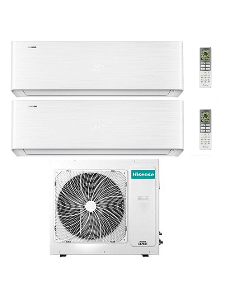 Climatizzatore Condizionatore Hisense Energy Pro X con Wifi R32 Dual Split Inverter 12000 + 18000 BTU con U.E. 3AMW72U4RJC Cl...
