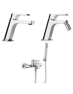 Set Rubinetti Jacuzzi per lavabo e bidet senza scarico serie Twilight e vasca cromato - Climaway
