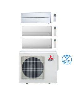 Climatizzatore Condizionatore Mitsubishi Kirigamine Style + MSZ-BT Wifi R32 Trial Split Inverter 9000 + 9000 + 12000 BTU con ...