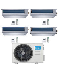 Climatizzatore Condizionatore Midea Canalizzato Quadri 9000 + 9000 + 9000 + 12000 BTU con U.E. M4O-36FN8-Q INVERTER Classe A+...