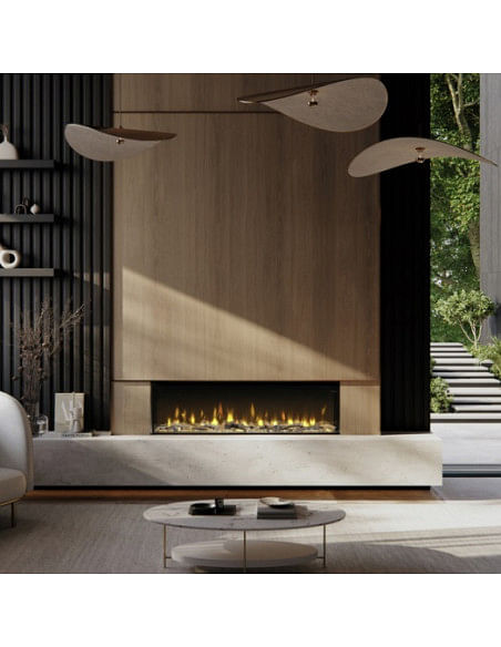 Caminetto elettrico a led MaisonFire serie Ignite Bold 74 cm 188 con legna ceramica - Riscaldamento : 1-2 Kw - Climaway