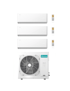 Climatizzatore Condizionatore Hisense Uni HB Wifi R32 Trial Split Inverter 9000 + 9000 + 18000 BTU con U.E. 3AMW72U4RJC Class... 2