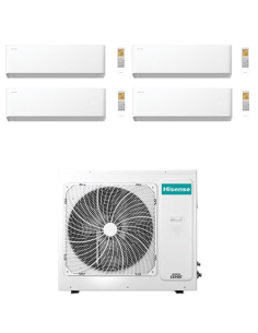 Climatizzatore Condizionatore Hisense Uni HB Wifi R32 Quadri Split Inverter 7000 + 7000 + 12000 + 12000 BTU con U.E. 4AMW81U4... 2