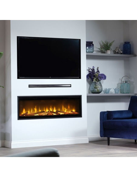 Caminetto elettrico a led MaisonFire serie Ignite Evolve 100 cm 255 con legna ceramica - Riscaldamento : 1-2 Kw - Climaway