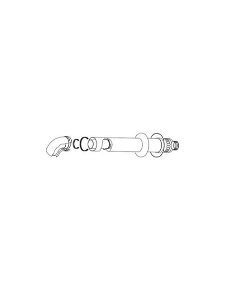 Kit scarico fumi coassiale Ø80/125 per Scaldacqua Rinnai Infinity 28i FOT-HX080-007 - Climaway