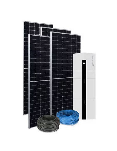 Kit fotovoltaico da 4 kW composto da Inverter Ibrido e pacco batteria da 10kWh Clivet + nº10 pannelli X-HALF CUT N-TYPE Serie...