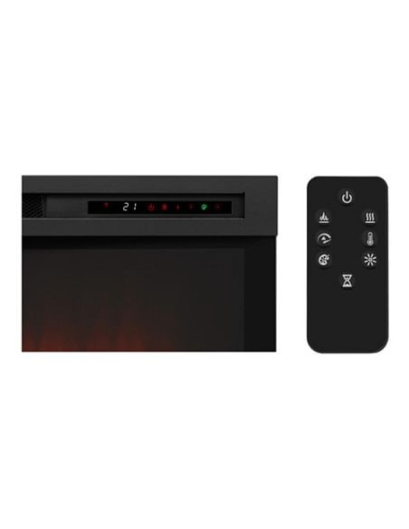 Caminetto elettrico a led da incasso con vetro MaisonFire serie Infire 58 - Riscaldamento : max 1,5 Kw - Climaway