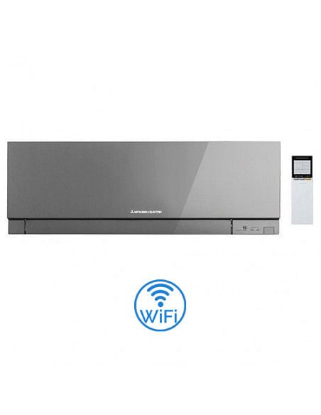 Climatizzatore Condizionatore Mitsubishi Kirigamine Zen Wifi Argento Dual Split Inverter 12000 + 18000 BTU con U.E. MXZ-5F102...