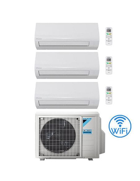 Climatizzatore GARANZIA ITALIA Daikin SENSIRA Wifi Trial Split 9000 + 9000 + 9000 BTU con U.E. 3MXF52A Classe A++/A+ - Climaway