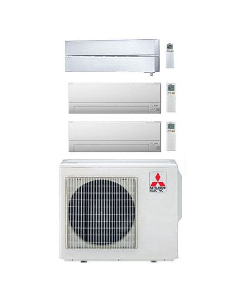 Climatizzatore Condizionatore Mitsubishi Kirigamine Style + MSZ-BT Wifi R32 Trial Split Inverter 7000 + 7000 + 9000 BTU con U...