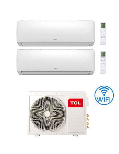 Climatizzatore Condizionatore TCL Elite serie F2 Wifi R32 Dual Split Inverter 9000 + 9000 BTU con U.E. MT1420 Classe A++/A+ -...