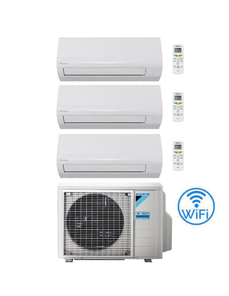 Climatizzatore GARANZIA ITALIA Daikin NEW SENSIRA Wifi Trial Split 7000 + 9000 + 9000 BTU con U.E. 3MXF52A Classe A++/A+ - Cl...