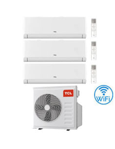 Climatizzatore Condizionatore TCL BreezeIN serie P5 Wifi R32 Trial Split Inverter 9000 + 9000 + 12000 BTU con U.E. MT2730 Cla...