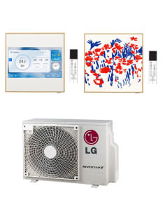 Climatizzatore Condizionatore LG Artcool Gallery PHOTO + Artcool Gallery LCD R32 Dual Split Inverter 9000 + 9000 BTU con U.E.... 2