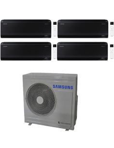 Climatizzatore Condizionatore Samsung Windfree BLACK R32 Wifi Quadri Split Inverter 7000 + 7000 + 7000 + 9000 BTU con U.E. AJ... 2